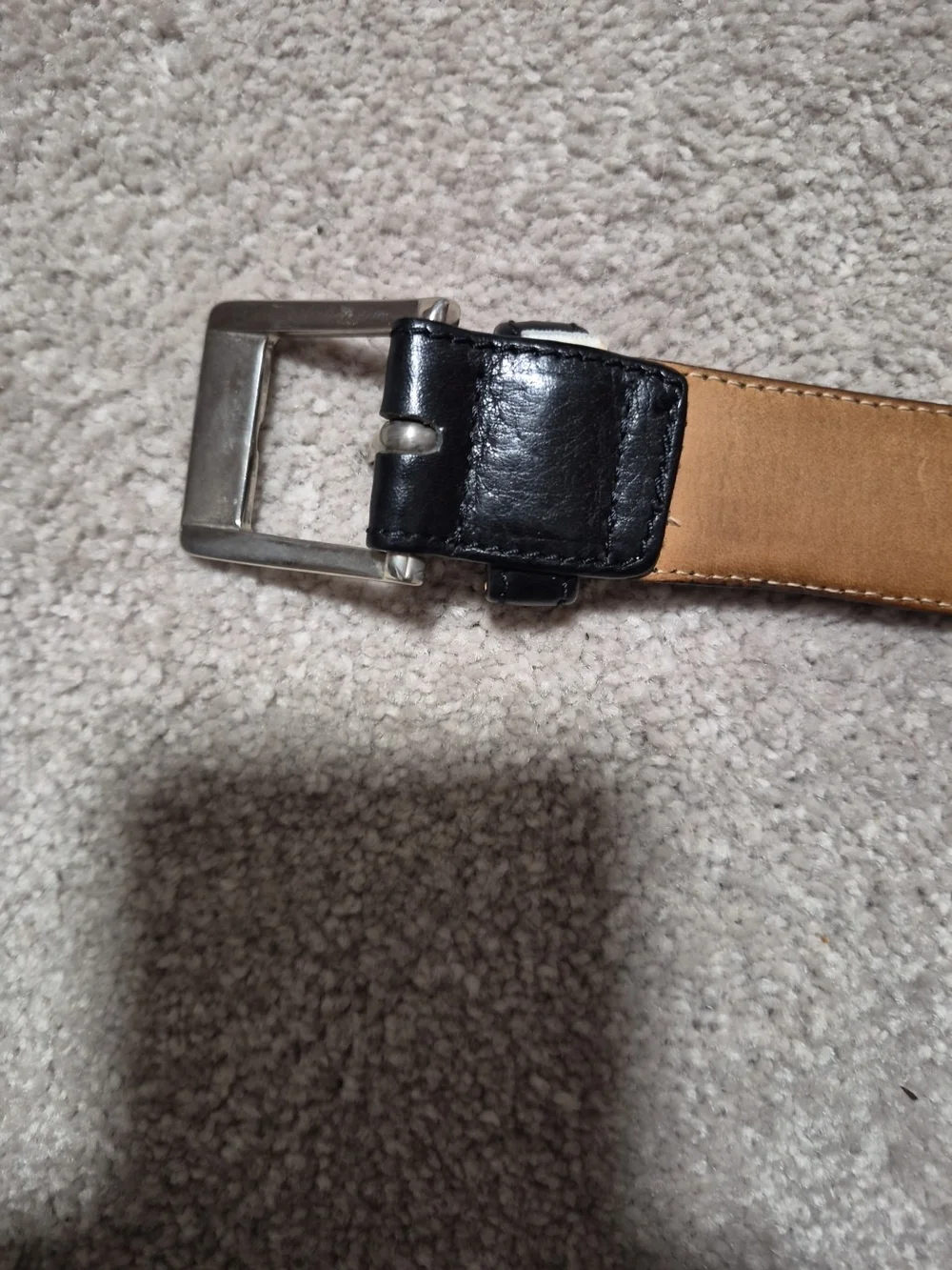 Banana Republic Black Leather Dress Belt with Silver‎ Buckle